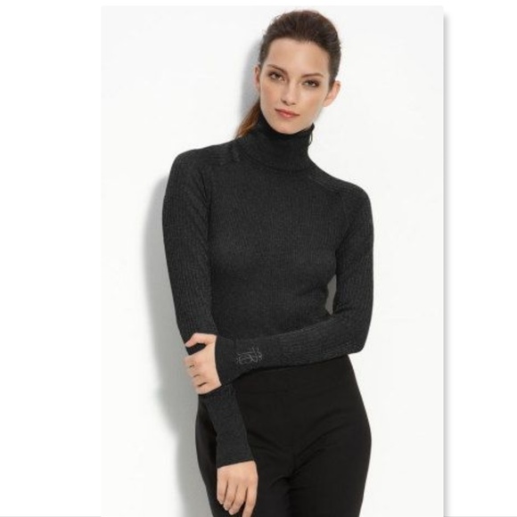 sheer turtleneck sweater